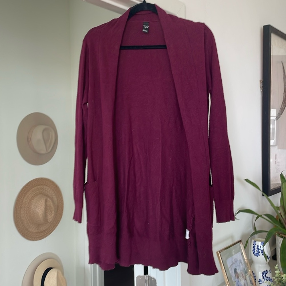 Windsor Open Burgundy Cardigan